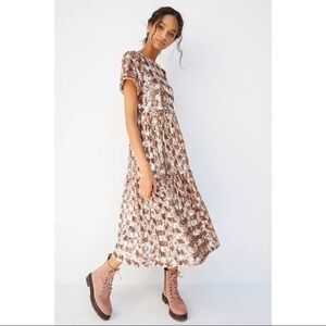 Anthropologie Maeve Bernadette Sequined Midi Dress MEDIUM